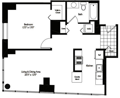 Tides | 1 Bedroom | 1 Bath | 02 Tides at Shoreham and Tides, Chicago, 60601